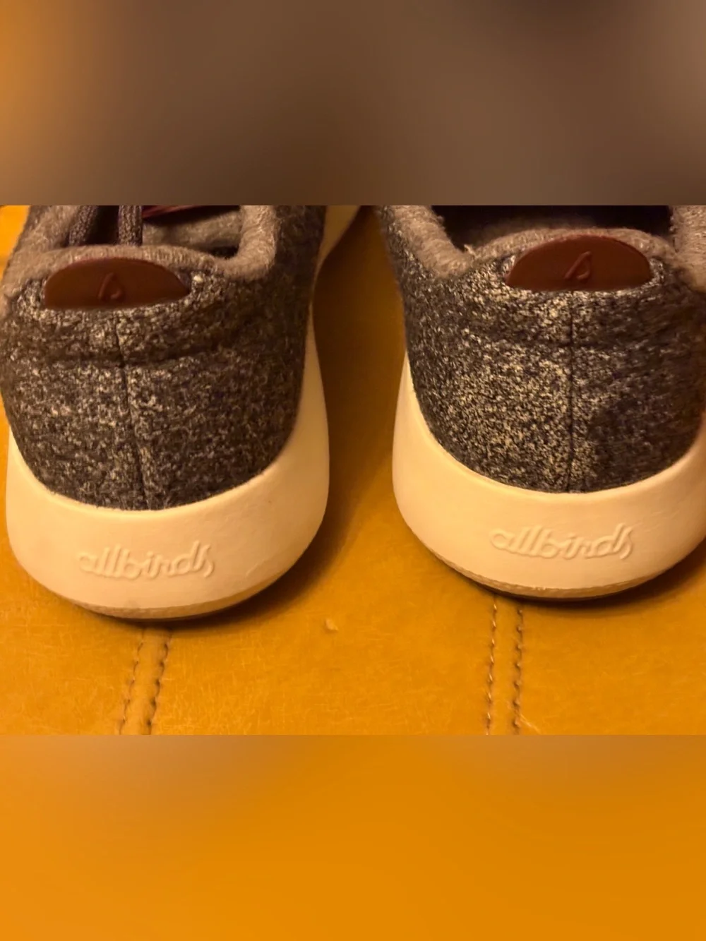 Gray Wool Knit Lace-Up Sneakers